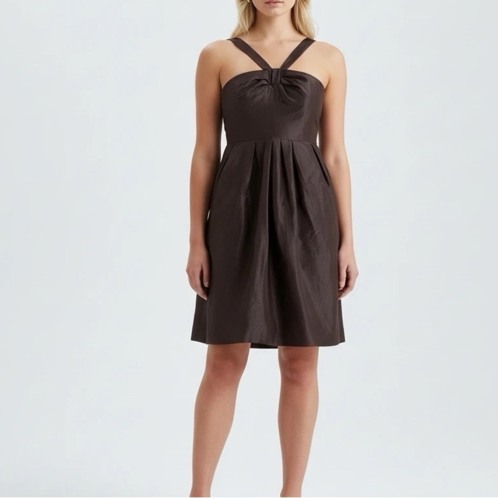 J. Crew Brown Taffeta Vintage Cocktail Dress